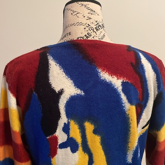 Unbranded Abstract Design Silk Blend Sweater Dress - size M fit to XL - Picture 9 of 12